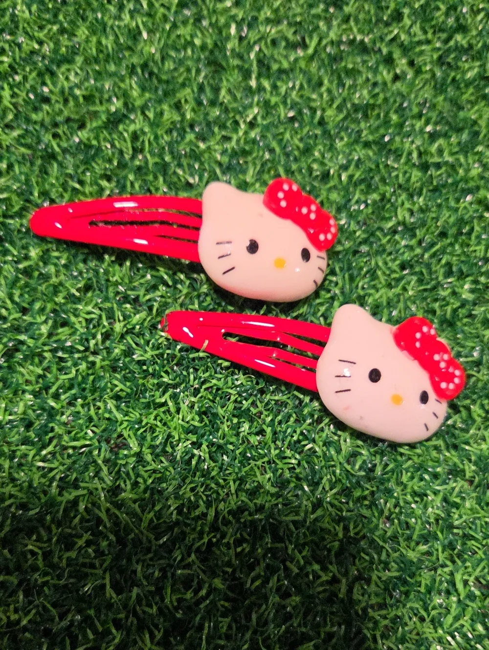 Hello Kitty Red Bow Hair Clips